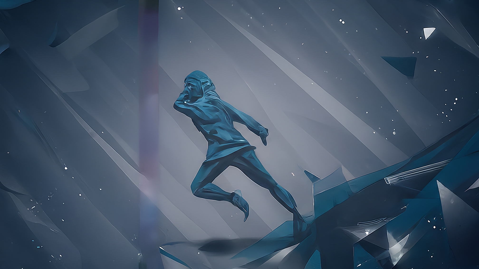 Educational graphic about risk management, abstract risk concepts, blue color scheme